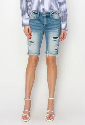 Harper Plus Mid Rise Bermuda Shorts