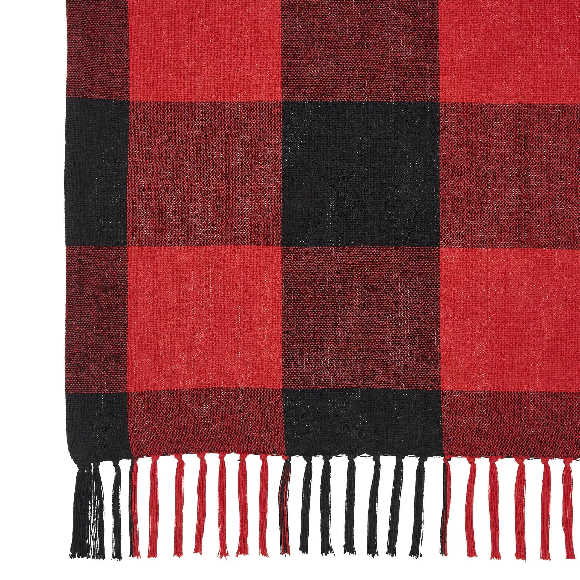 Harper Red Check Woven Throw