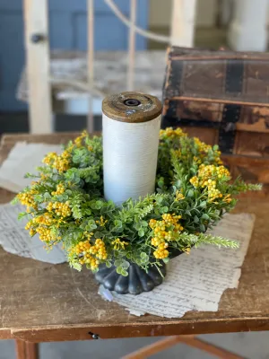 Harpeth Berries Candle Ring | 12" | Yellow | DOLLAR DAYS!  $1.00-48