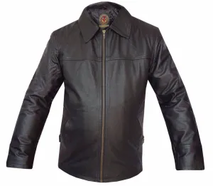 Harrington London Mens Classic Nappa Leather Jacket - Black