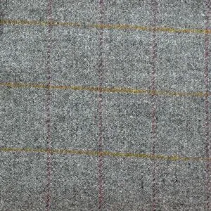 Harris Tweed Huntsman Check Fabric - Slate Grey