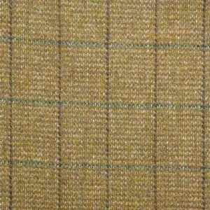 Harris Tweed Huntsman Check Fabric - Winter Wheat