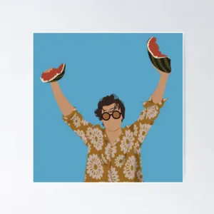 Harry Holding Watermelon Poster