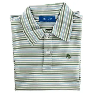 Harry L/S Striped Performance Polo-Pine