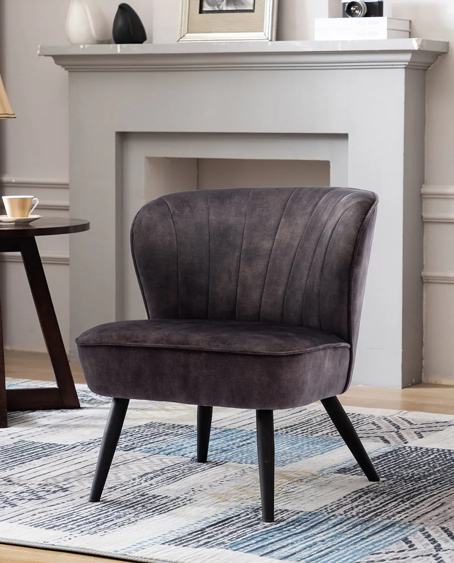 Hartford Armless Velvet Slipper Chair