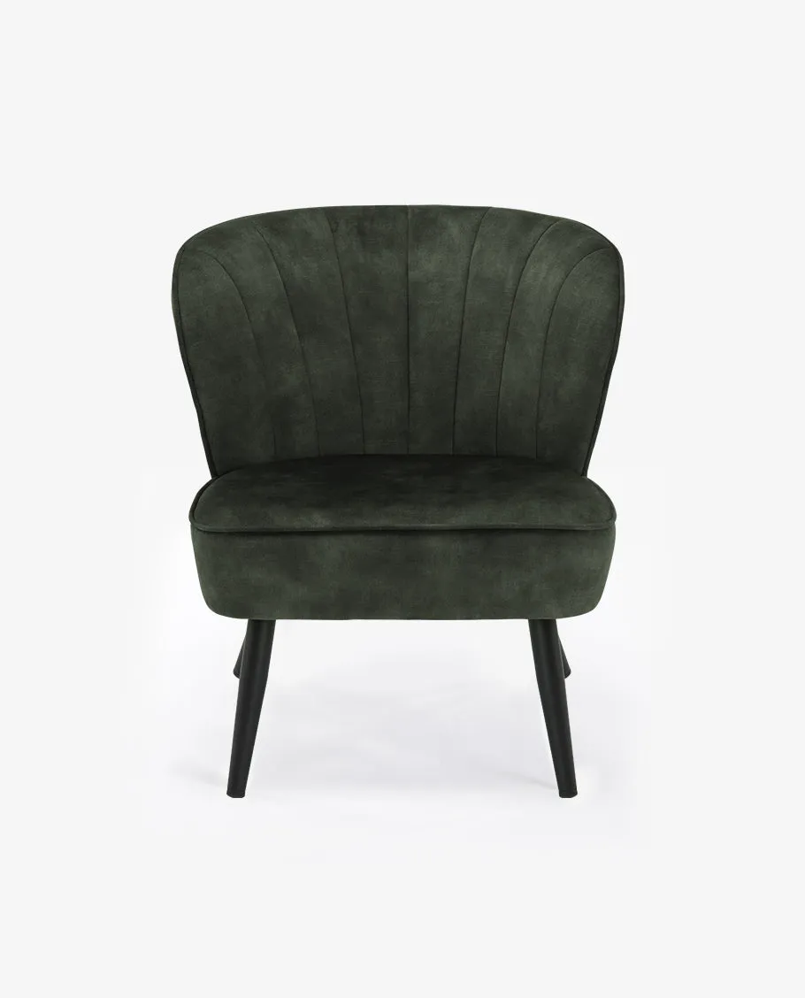 Hartford Armless Velvet Slipper Chair