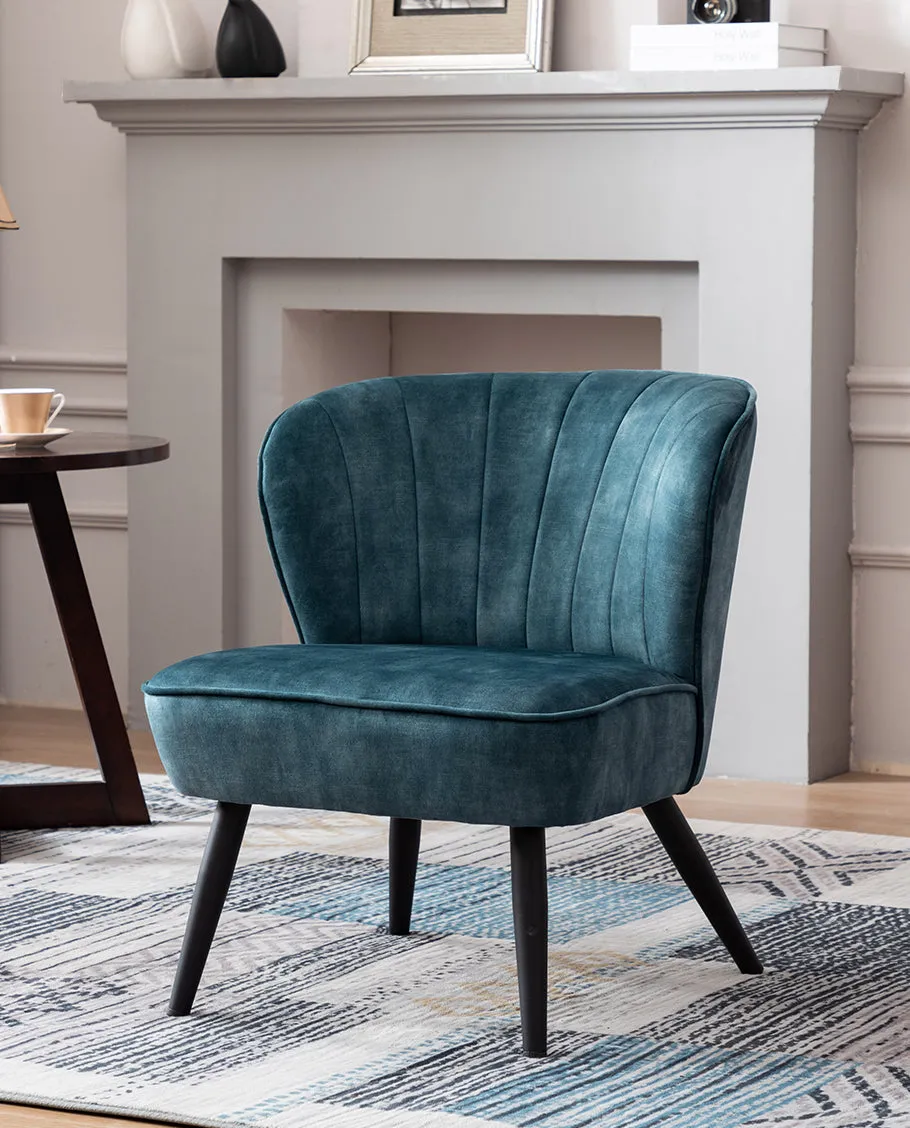 Hartford Armless Velvet Slipper Chair