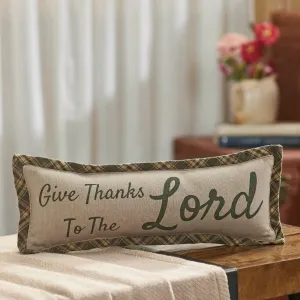 Harvest Blessings Give Thanks Pillow 5x15"