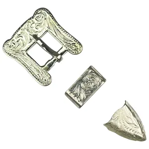 Hatband Buckle Set 3/8" Leathercraft Decorative Strap Buckles 1696-00