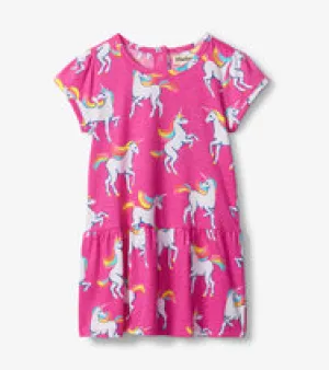 Hatley Baby Girls Unicorn Sky Dance Gathered Dress