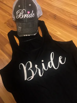 Hats and tanks { Bride } 1 gray hat $12 clearance. 1 black XL tank $15 clearance.