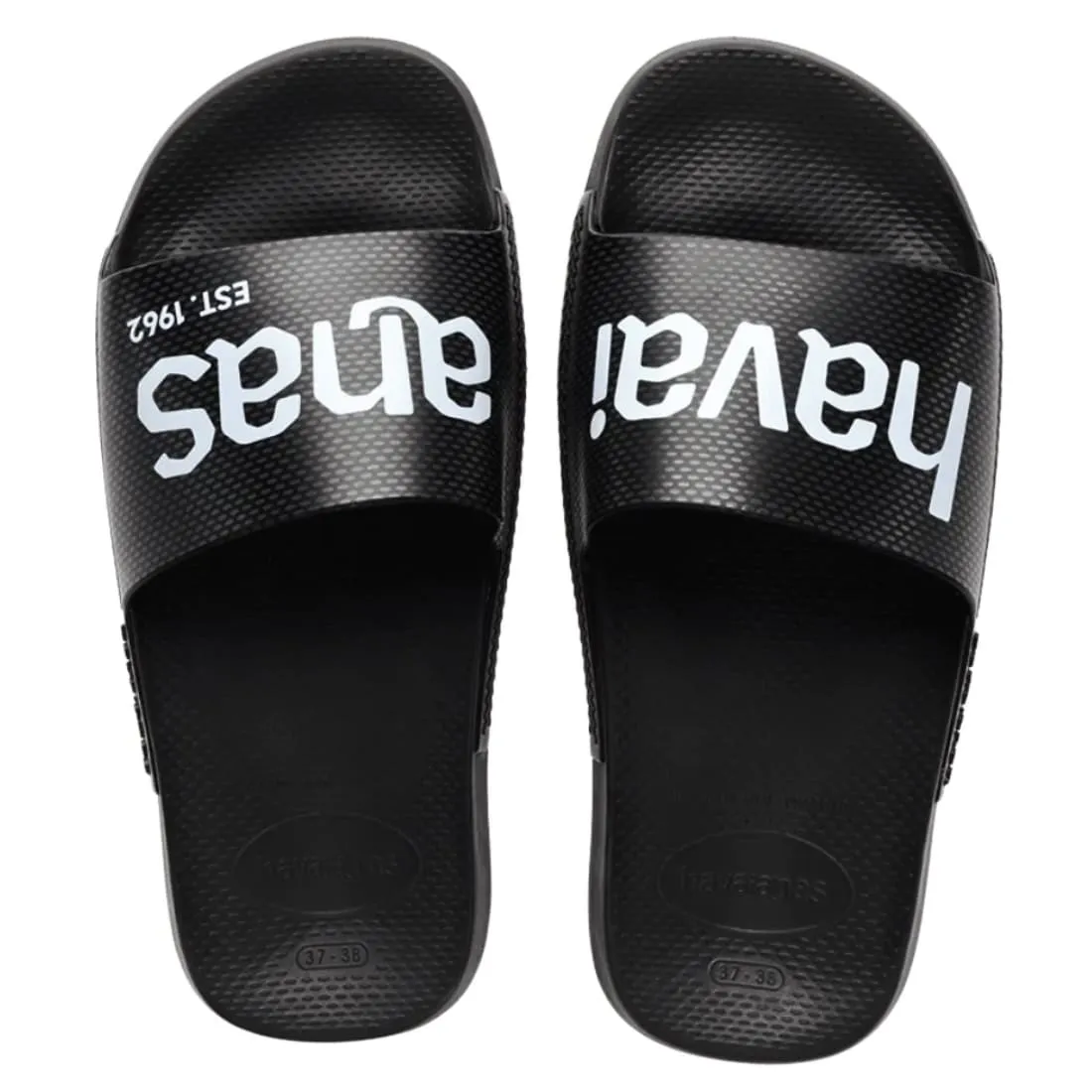 Havaianas Classic Logomania Slides - Black/Black