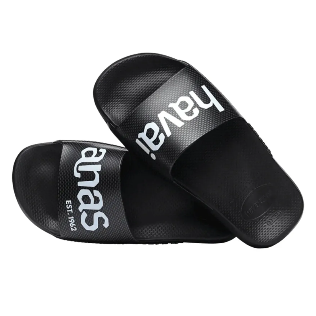 Havaianas Classic Logomania Slides - Black/Black