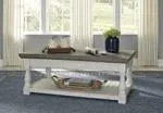 Havalance Gray/White Lift-Top Coffee Table