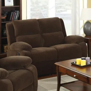 Haven Dark Brown Love Seat w/ 2 Recliners