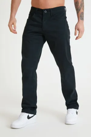 Hawkins 5 pocket chino pant in premium cotton twill - Black