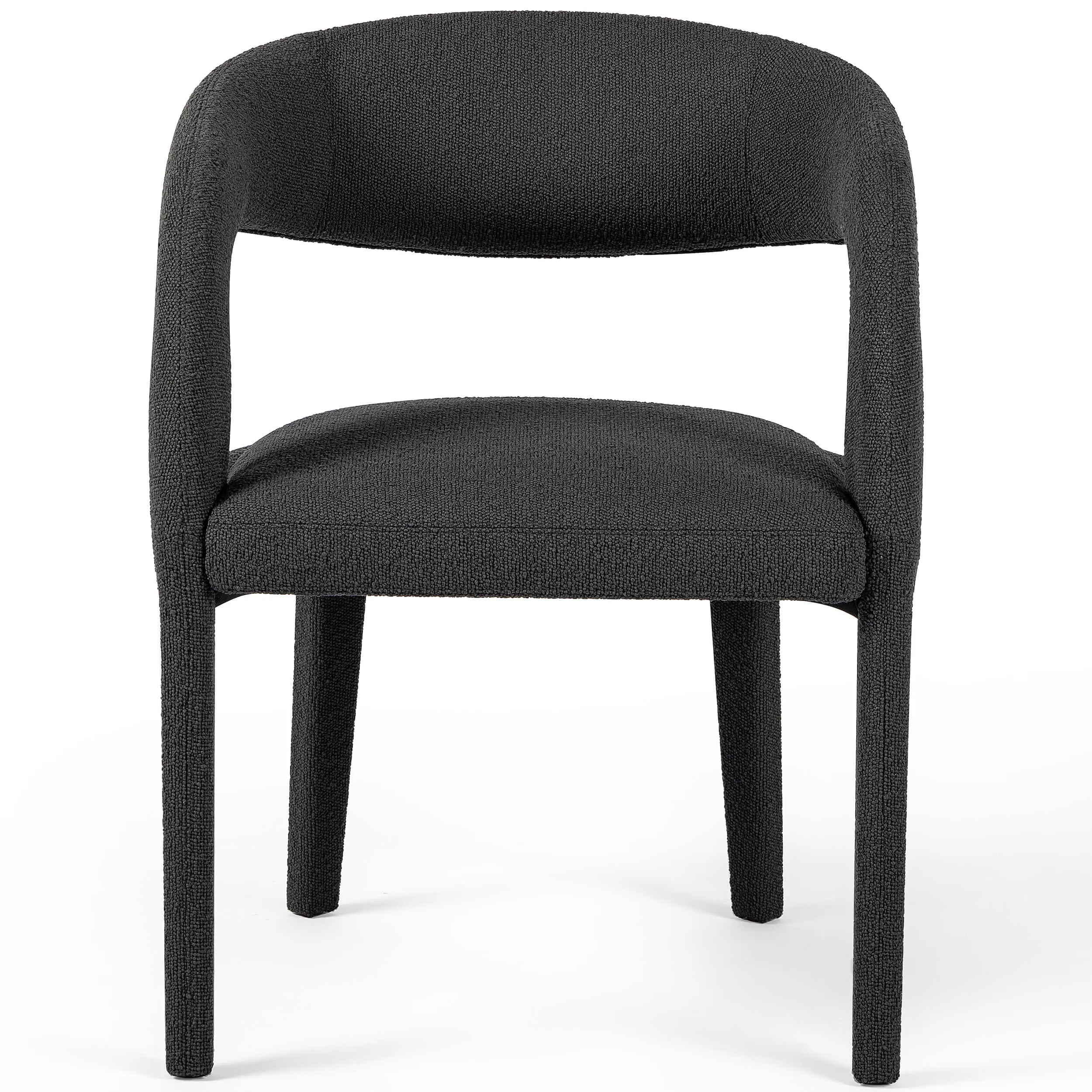 Hawkins Dining Chair, Boucle Charcoal, Set of 2