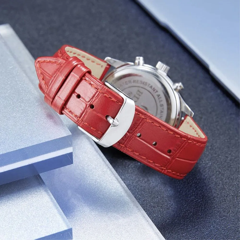 Haylou Solar LS05 / Xiaomi Mi Watch Color crocodile pattern leather watch strap - Red