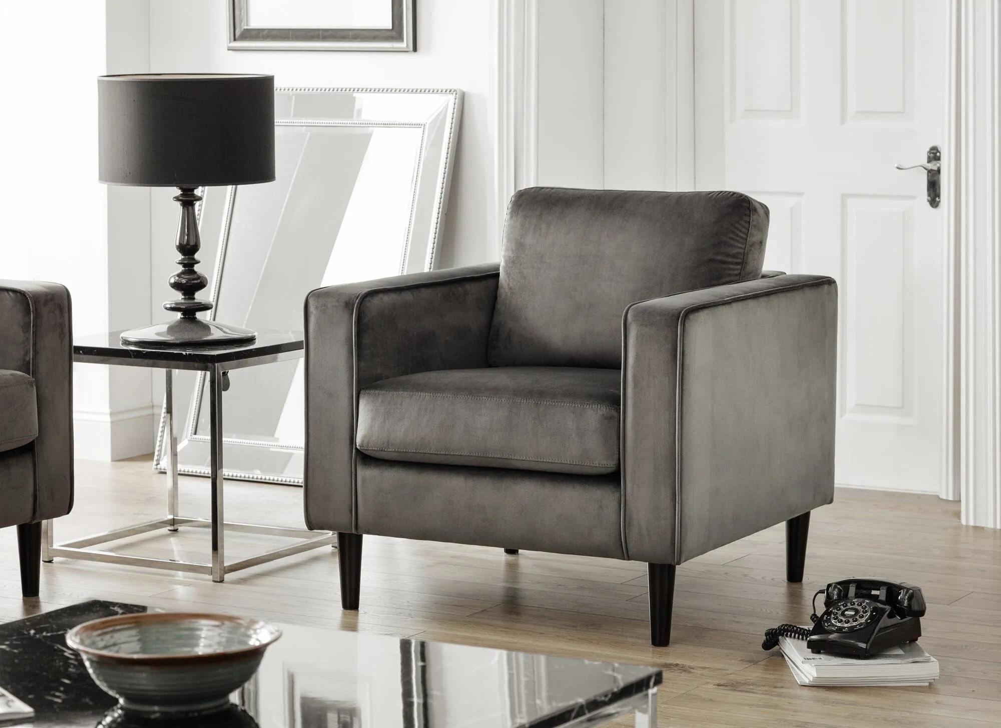 Hayward Velvet Armchair