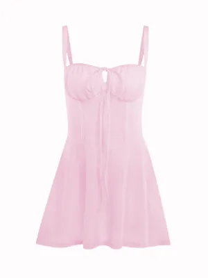 Hazel Corset Mini Dress in Light Pink