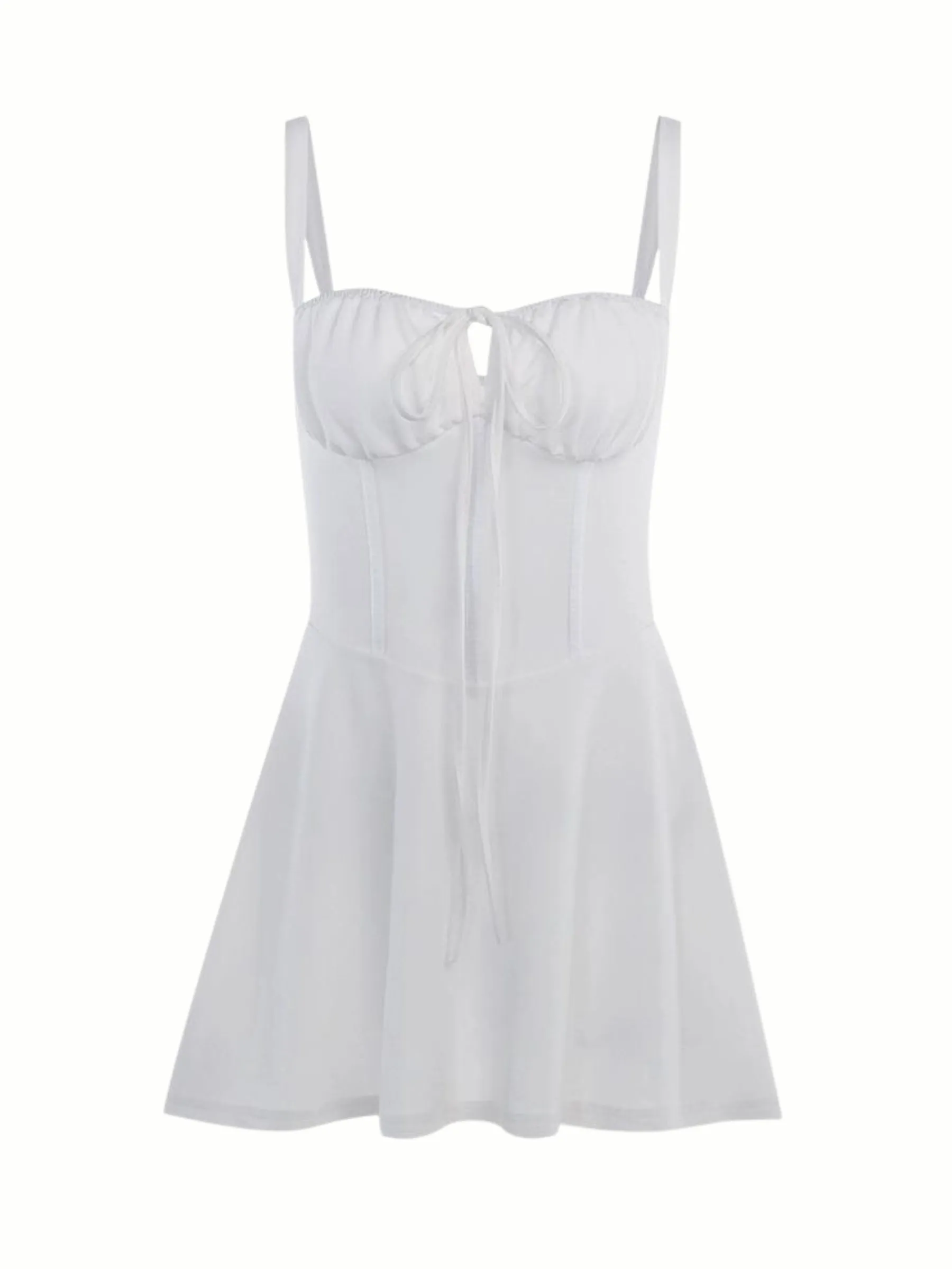 Hazel Corset Mini Dress in White