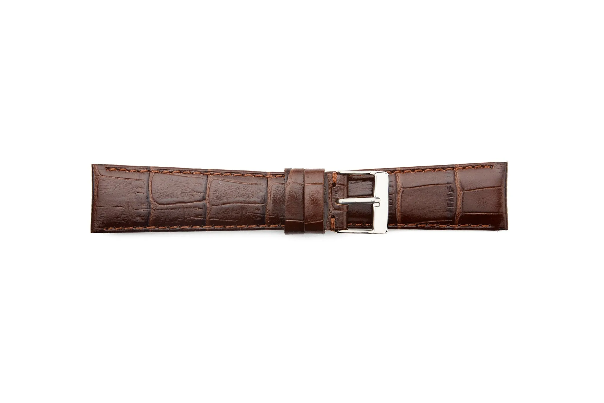 HB1-514L Alligator Grain Padded Watch Strap Long