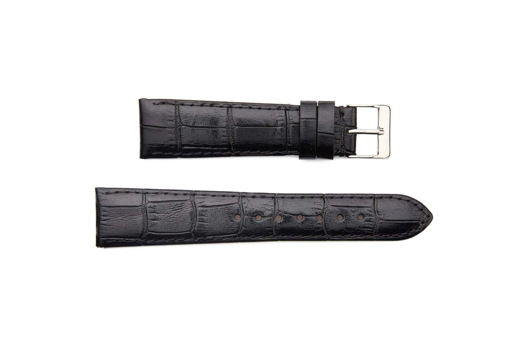 HB1-514L Alligator Grain Padded Watch Strap Long