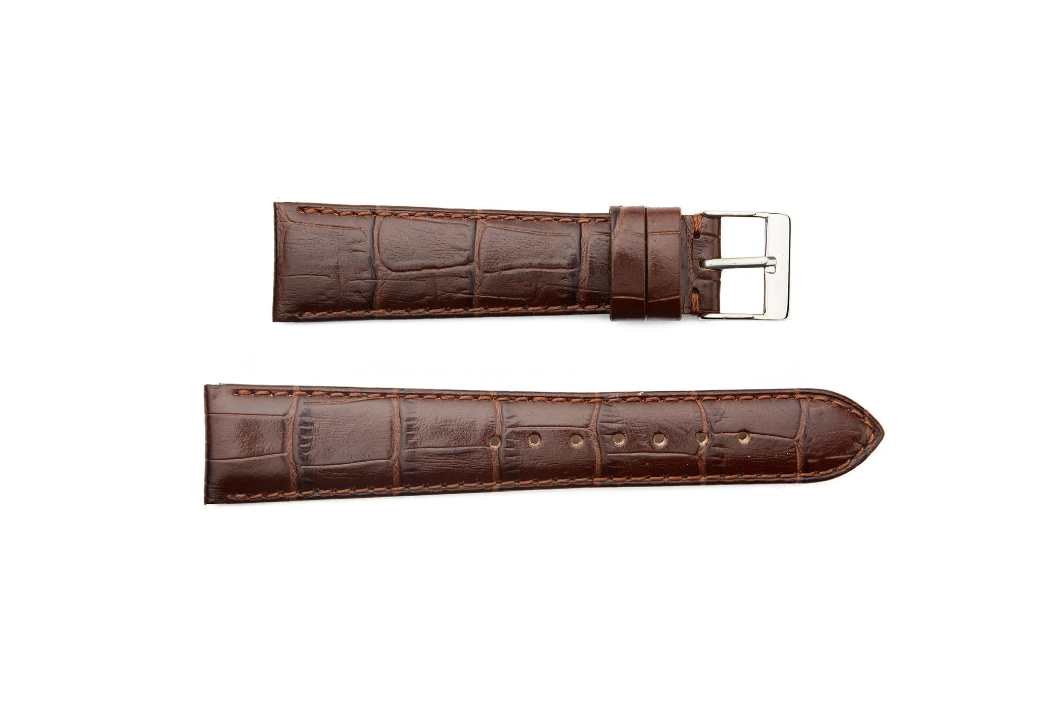 HB1-514L Alligator Grain Padded Watch Strap Long