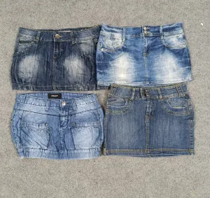 HD072 Ladies Y2K Denim Mini Skirts - 20 pcs