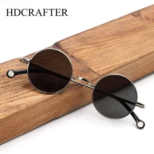 Hdcrafter Unisex Full Rim Round Alloy Polarized Sunglasses Ps7087s