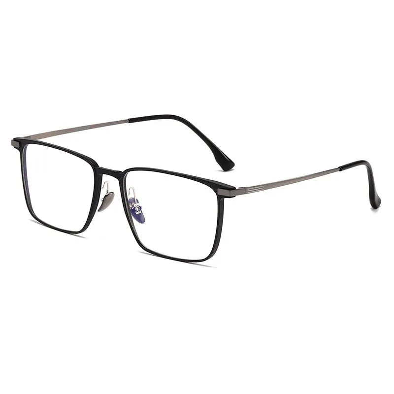 Hdcrafter Unisex Full Rim Square Titanium Eyeglasses 20247