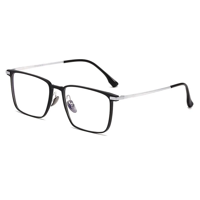 Hdcrafter Unisex Full Rim Square Titanium Eyeglasses 20247