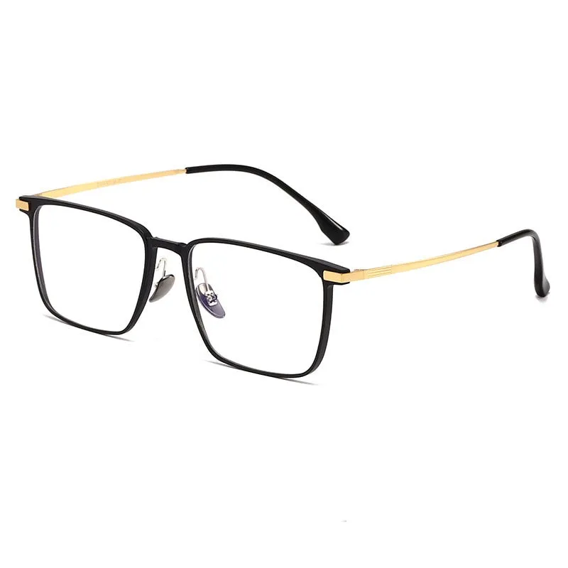 Hdcrafter Unisex Full Rim Square Titanium Eyeglasses 20247