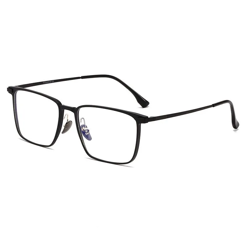 Hdcrafter Unisex Full Rim Square Titanium Eyeglasses 20247