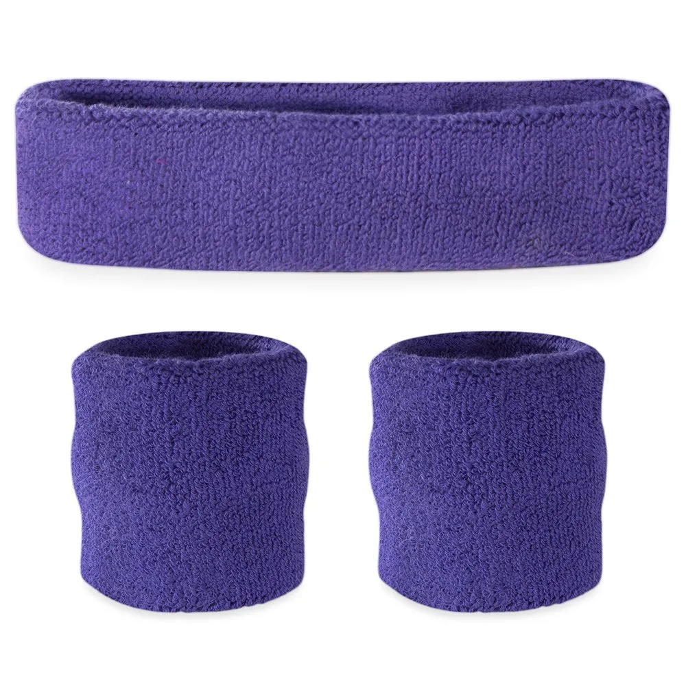 Head and Wrist Sweat Band Set