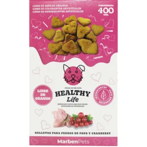 Healthy Life Galletas  Happer Sabor Pavo y Arandanos Rojos Sin Gluten 400g