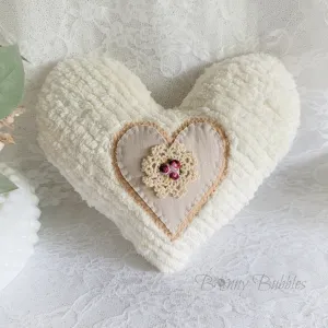 HEART, Chenille Small Pillow