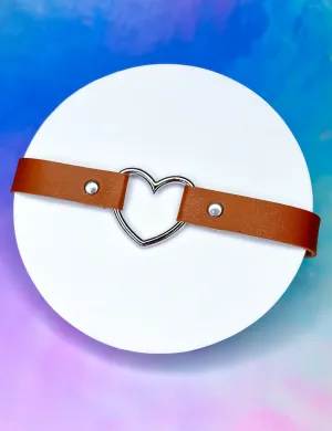 HEART CHOKER - BROWN SUGAR