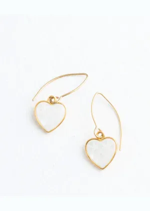 heart drop earrings