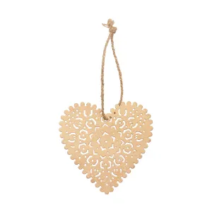 Heart Gold Metal Ornament