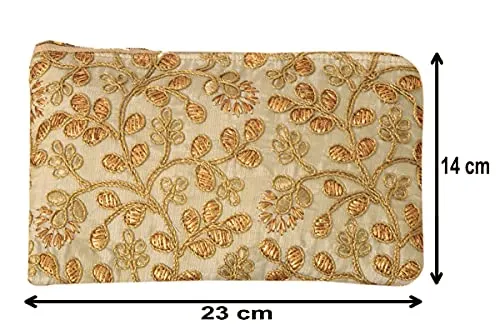 Heart Home Embroidery Hand Purse/Wallet For Women (Cream) (HS39HEARTH022027)