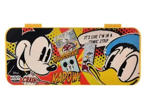 Heart Home Mickey Mouse & Friends Printed Durable Plastic Pencil Box, Pencil Case for School Kids with Number Lock System & Accessories (Yellow)-50HH01274