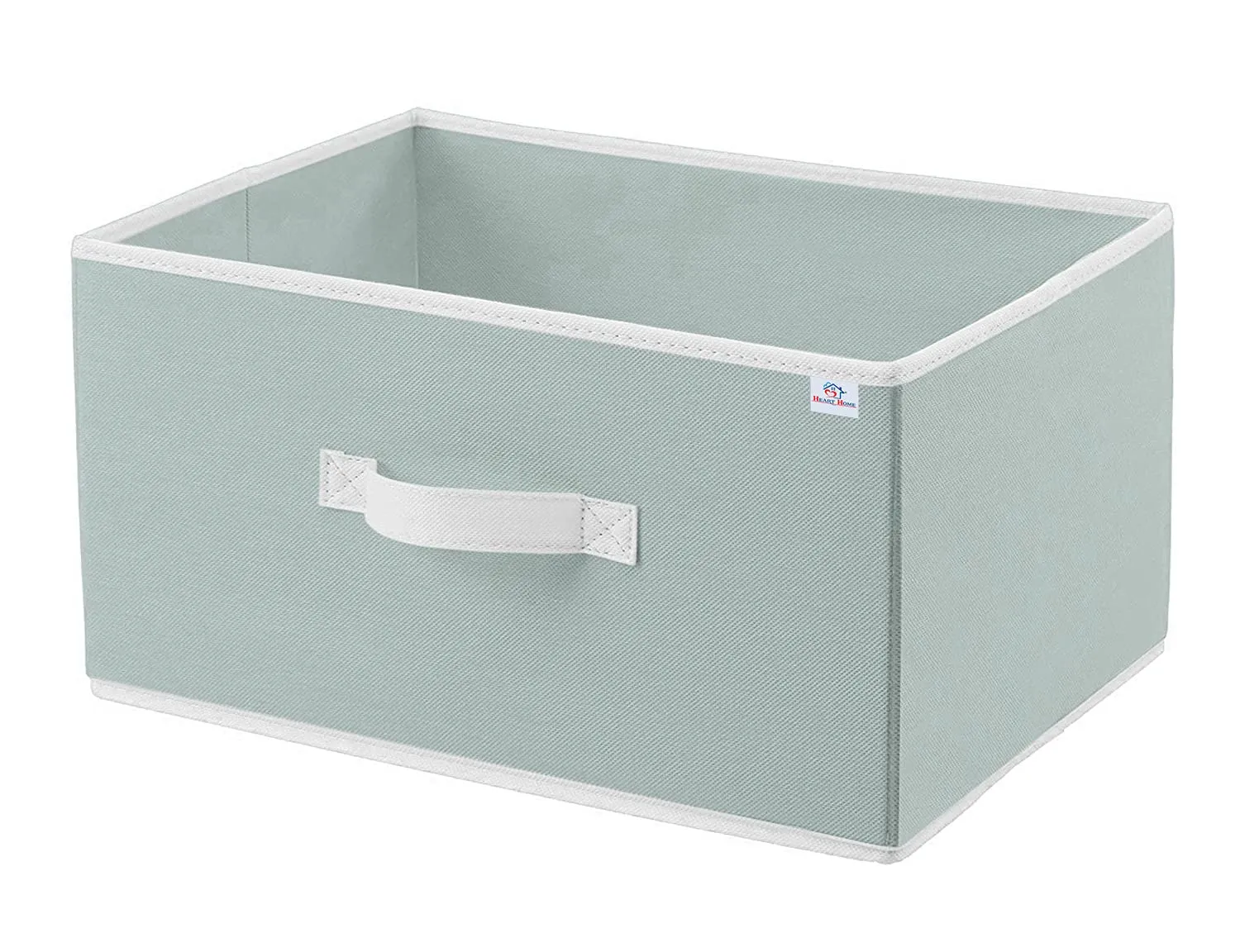 Heart Home Non-Woven Rectangular Flodable Cloth Storage Box, Pack of 3 (Grey)-HS40HEARTH23895