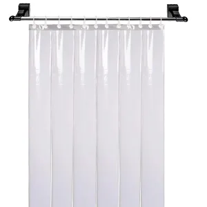 Heart Home PVC 6 Strips Transparent 0.50 MM AC Door Curtain(Width-54 Inches X Height-96 Inches) 9 Feet - CTHH07442