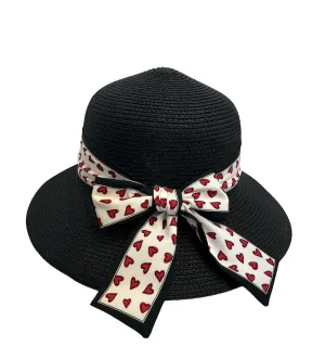 Heart Ribbon Straw Hat