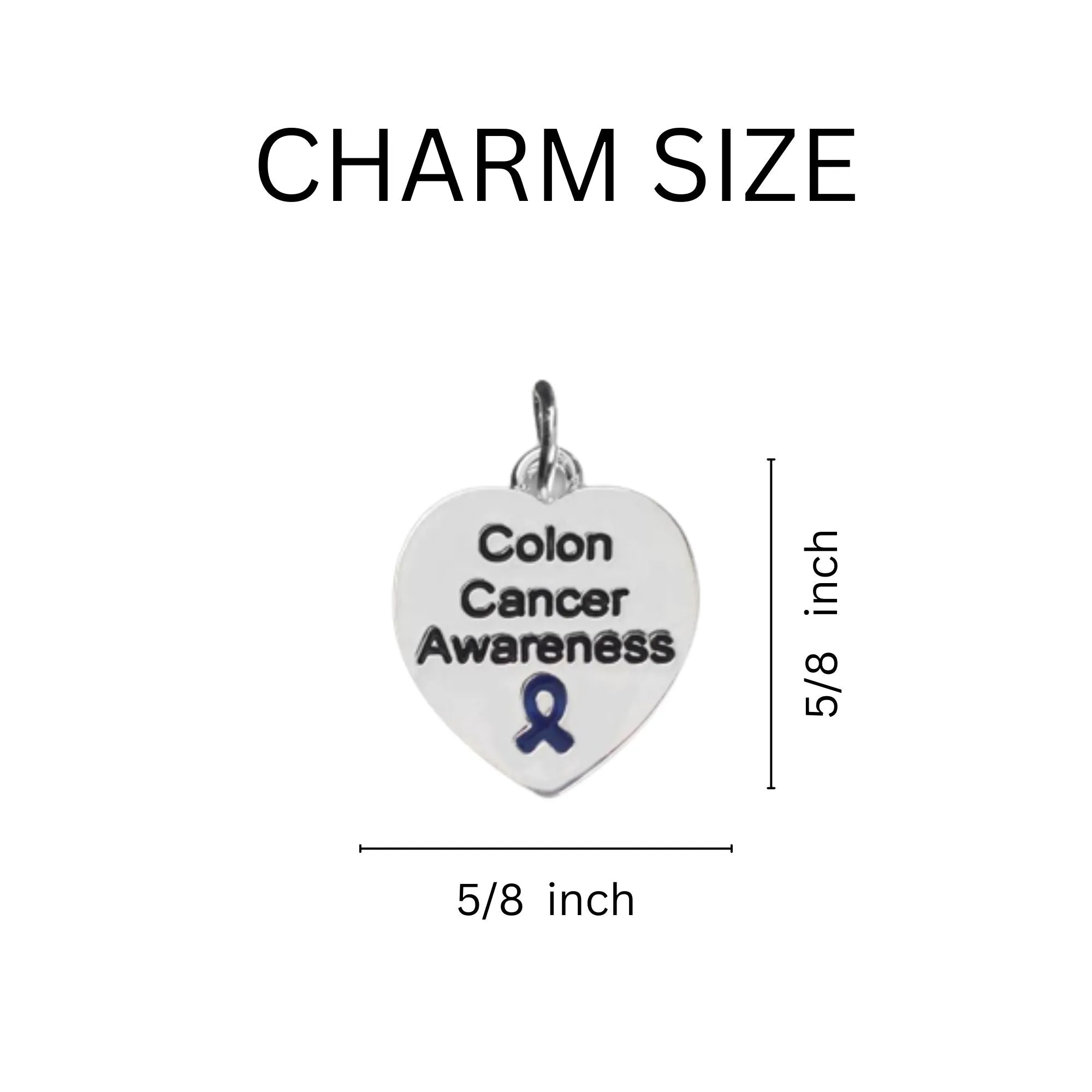 Heart Shaped Colon Cancer Awareness Earrings