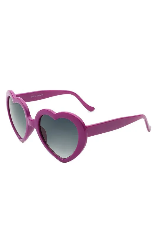 Heart Sunglasses - Purple