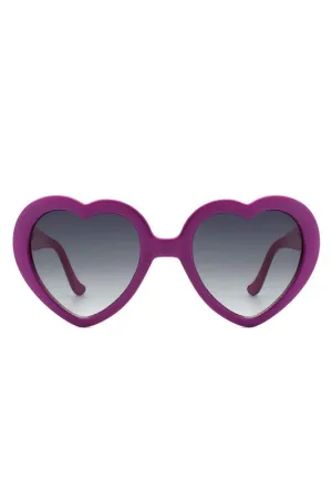 Heart Sunglasses - Purple