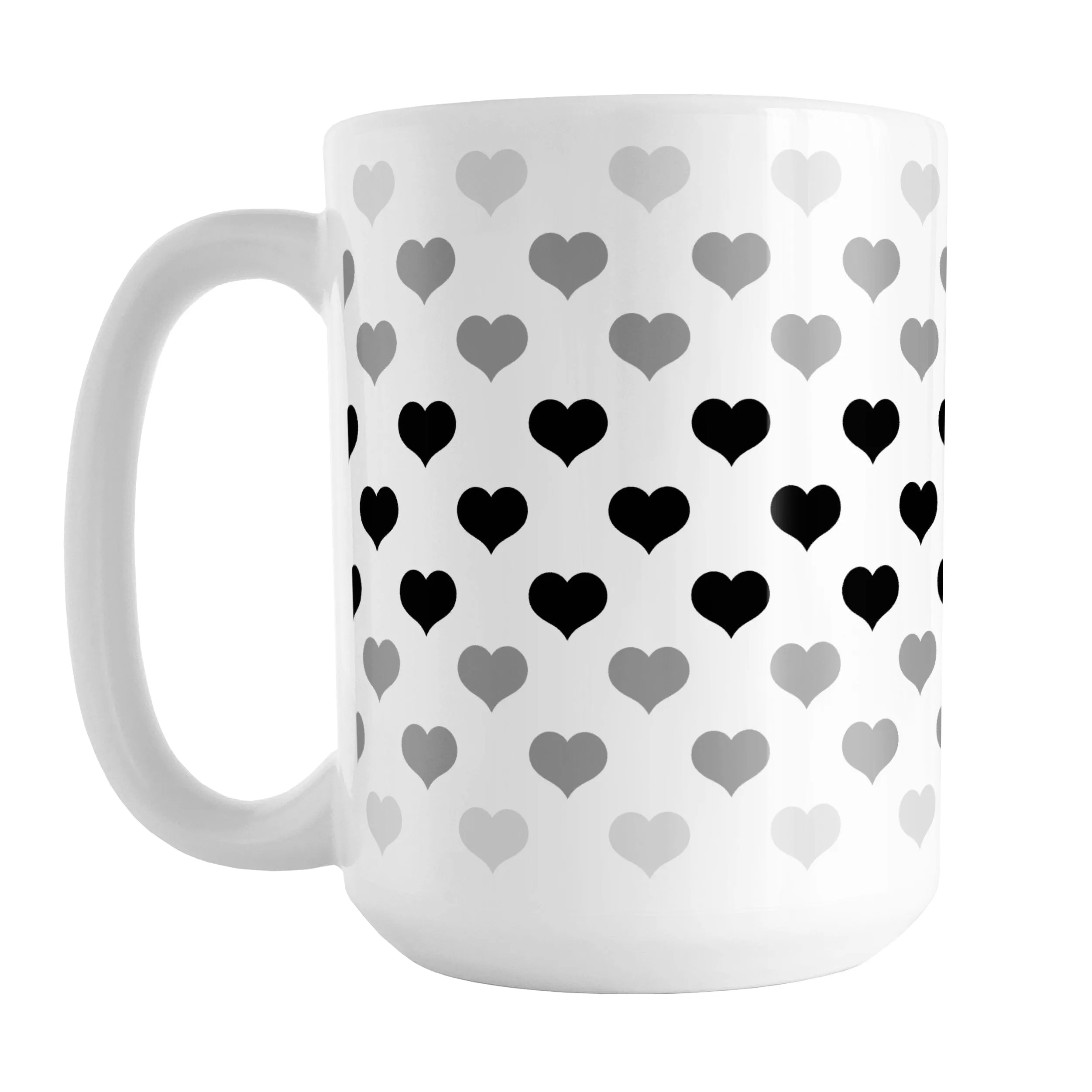 Hearts in Black Mug