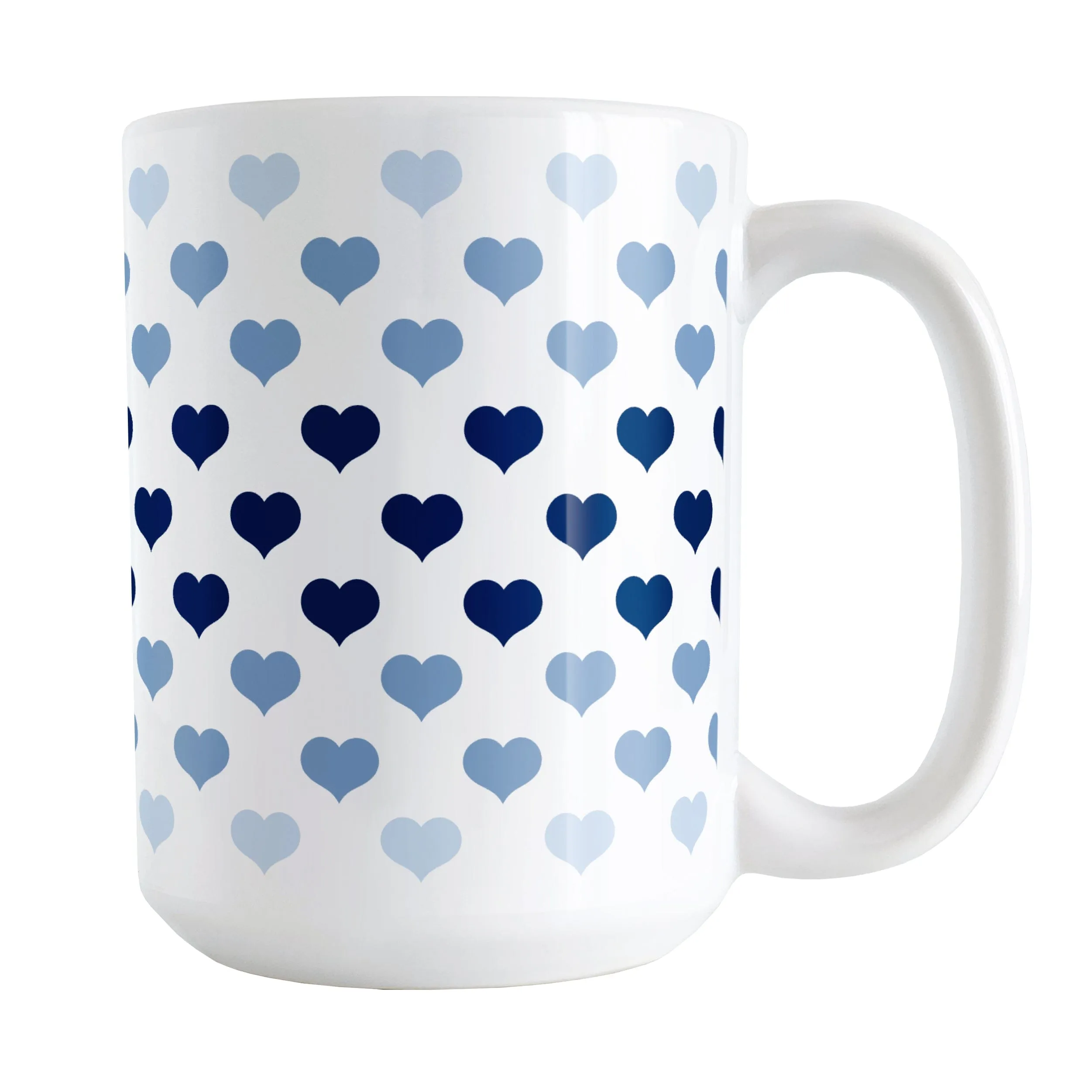 Hearts in Blue Mug